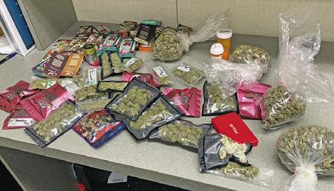 THESE DRUGS WERE confiscated by law officers from the pursuit and arrests on Jan. 25. Two persons were apprehended and charged.