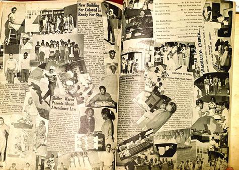 A COLLAGE FEATURED IN THE 1956-57 Freeman High School yearbook -- the only one the school ever published in its 52 year history. Tribune photo by Sabine Lazo