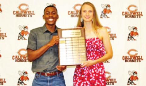SPORTSMANSHIP AWARD winners were Dontavien Johnson and Macy Taylor.