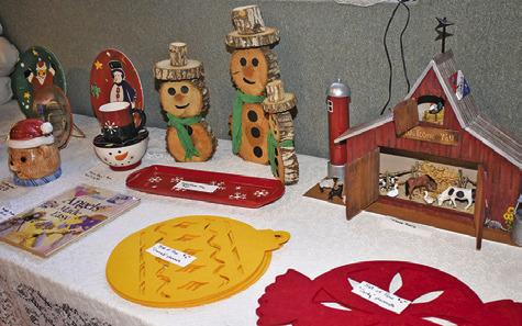 THESE DECORATIONS WERE on display at the Angel Tea held on Saturday, Dec. 6, at the First United Methodist Church in Somerville.