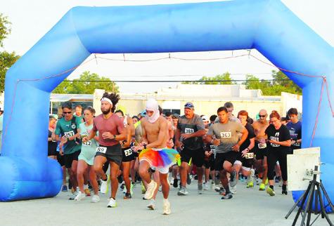 THE KOLACHE KRUNCH 5K IS pictured at the starting line with over 400 runners registered. Tribune photo by Denise Squier