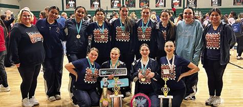 THE CALDWELL HIGH SCHOOL Honeybee Dance Team earned several top honors at the Danceline Brazos Valley Regional Competition on Feb. 7. Photo courtesy of Kara Mantey
