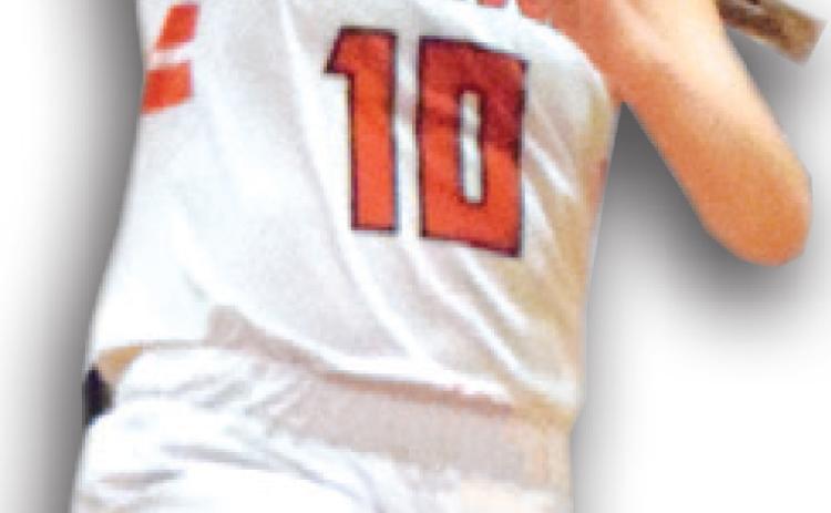 GABBY KOVASOVIC shoots a layup during Somerville’s 60-point win over Burton Friday night. -- Tribune photo by Denise Hornaday