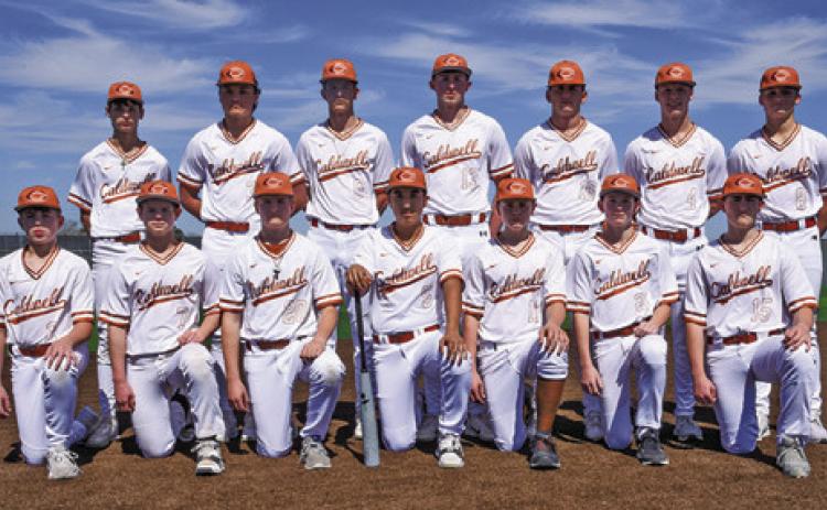 THE 2025 HORNET JUNIOR varsity baseball team is, from left, front, E. Hildebrand, D. Brinkman, K. Carsey, M. Revilla, W. Davis, G. LaSeur, G. Leubner, back, A. Melson, C. Russ, K. Sain, C. Hildebrand, J. Fryrear, H. Novosad and C. Schluens.