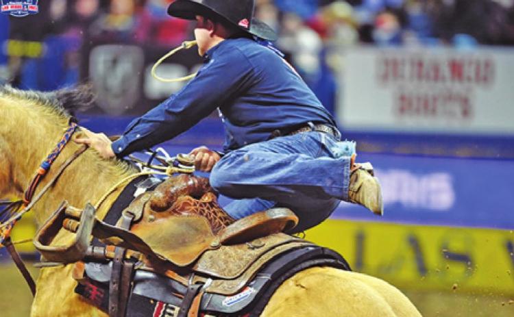 CALDWELL’S WESTYN HUGHES finished the 2021 Professional Rodeo Cowboys Association (PRCA) season, ranked third in the world in Tie-Down Roping and placed fourth in the average at the National Finals Rodeo. -- Photo courtesy of Christopher Thompson, PRCA