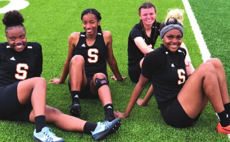 THE LADY YEGUA RELAY TEAM of Camia Martin, Ra’Maya Carter, Emma Kovasovic and Xadria Martin have made history by being the first Somerville girls’ relay team to qualify for the UIL State Track &amp; Field Championships. The quartet qualified in both the Class 2A girls 4x100-meter (400-meter) and 4x200-meter (800-meter) relays.