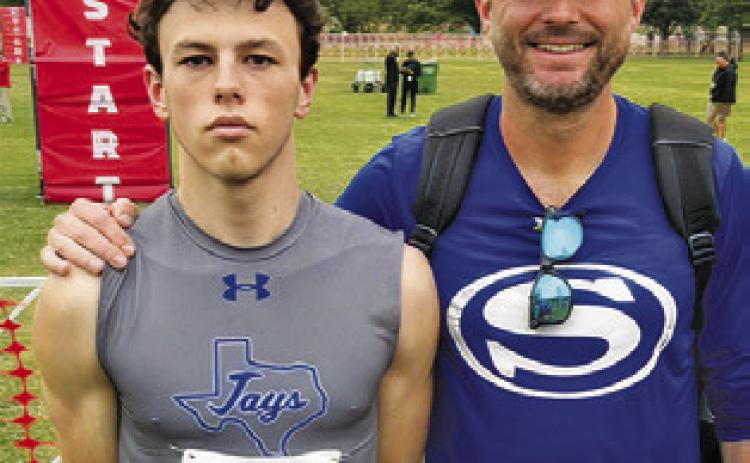 SNOOK’S ETHAN JANAC is pictured at the UIL State Cross County Meet at Old Settlers Park in Round Rock last weekend. He placed 42nd in the Class 2A boys race.