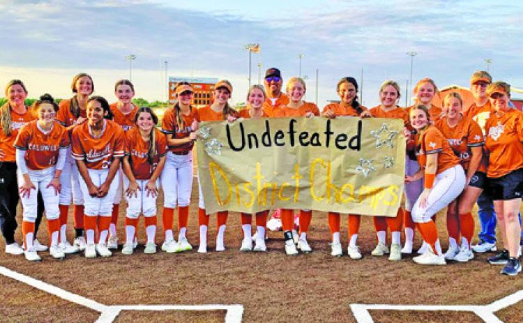 Lady Hornet softball claims undefeated District 22-4A title