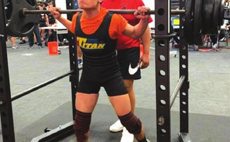 SOMERVILLE’S JESUS GOMEZ won the 123-pound weight class at the Texas High School Powerlifting Association Porter Spartans Last Chance Regional Qualifier Meet on Saturday.