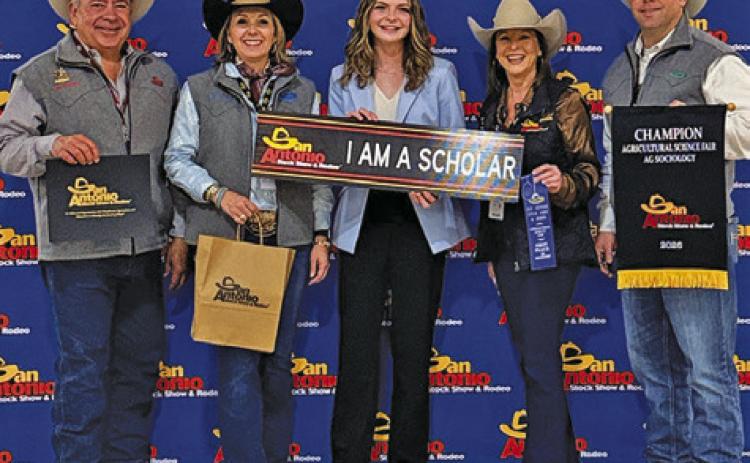 KAILEY SIMON won the Ag Sociology Division of Ag Science Fair at San Antonio, earning her a $10,000 scholarship. Her topic was over Consumer Awareness and Perception of Cupim: Beef Sourced from the Brahman Hump.