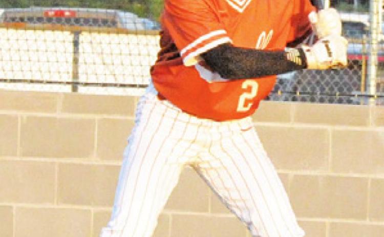 BLANE GARZA bats against Florence on Friday in Caldwell. The Hornets won 10-0.