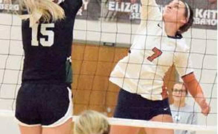 JACEY VYKUKAL pushes the ball past a Normangee blocker during Caldwell’s win Friday, Sept. 20. -- Tribune photo by Denise Hornaday