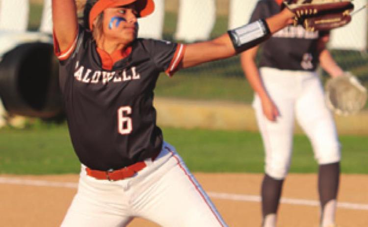SENIOR MERCEDE Rodriguez pitched her final home game as a Lady Hornet last Tuesday night against Little River Academy.