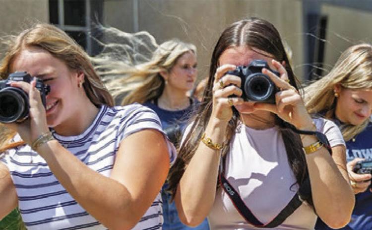 CHS PHOTOGRAPHY AND YEARBOOK students shot photos outside, capturing motion, color, school spirit and storytelling.