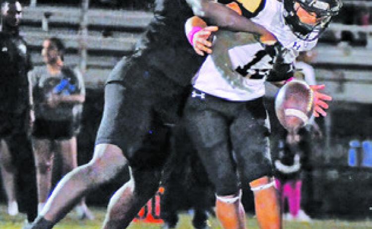 KEKE DANIELS of Somerville defends against this pass against Buda Johnson.