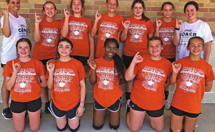 THE CALDWELL JUNIOR HIGH SCHOOL summer league volleyball team