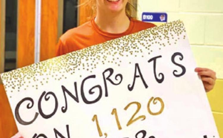 ELIZABETH SEE reached 1,120 during the Caldwell-Rockdale match last Tuesday and was at 1,152 after the Rogers match.