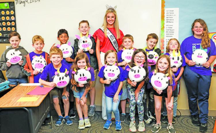 KYLAN CANON PRESENTED an educational program on beef byproducts at First Baptist School.