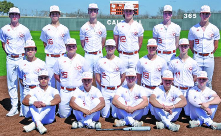 THE 2025 HORNET VARSITY baseball team is, from left, front, Zane Brown, Matthew Revilla, Cody Elkins, Kevin Martinez, Jake Hibbeler, middle, C. Burns, Kyler Roskey, Caden Schluens, Josh Wilson, Hays Beavers, back, Colby Maresh, Chase Faust, Shane Clements, Koy Macik, Ryan See and Coy Becka.