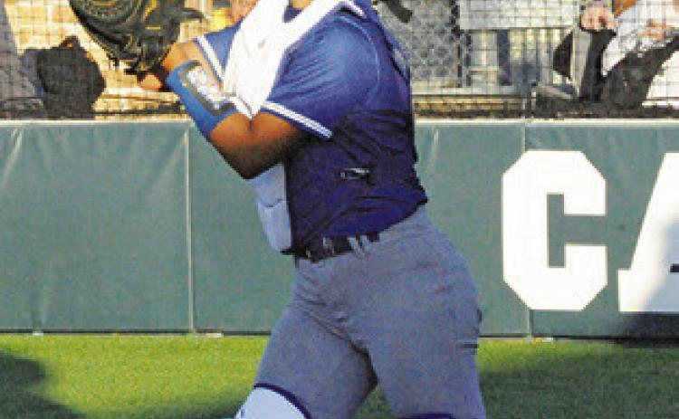 SNOOK CATCHER Marissa Batiste waits to catch a pop fly during the Lady Jays bi-district win over Centerville. -- Tribune photo by Denise Squier