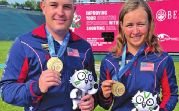 CALDWELL’S PHILLIP Jungman and Keller’s Austen Smith earned the bronze medal in Skeet Mixed Team at the 2021 World Cup in Lonato, Italy. The two will also compete this summer in the 2020 Tokyo Olympics in individual skeet shooting events.
