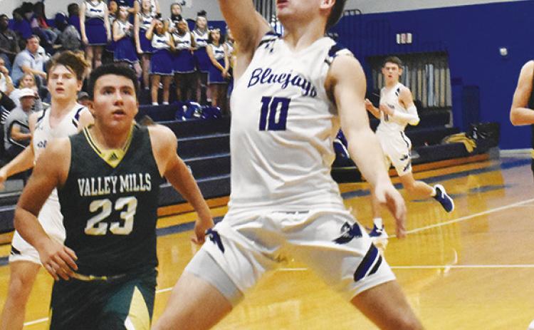 LANCE LARA takes a shot against Valley Mills. -- Tribune photo by Roy Sanders
