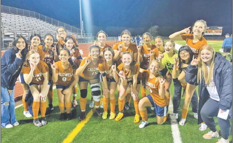 THE LADY HORNET SOCCER TEAM won their final home game last Friday night against Manor New Tech. The team also honored senior players during the game. The Lady Hornets will finish out their season on the road in Taylor this Friday, March 10.