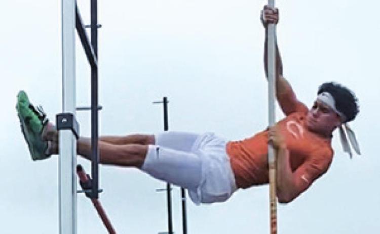 CALDWELL’S ADOLFO Gaucin placed third in boys’ pole vault at the area track meet and qualified for the regional meet this week.