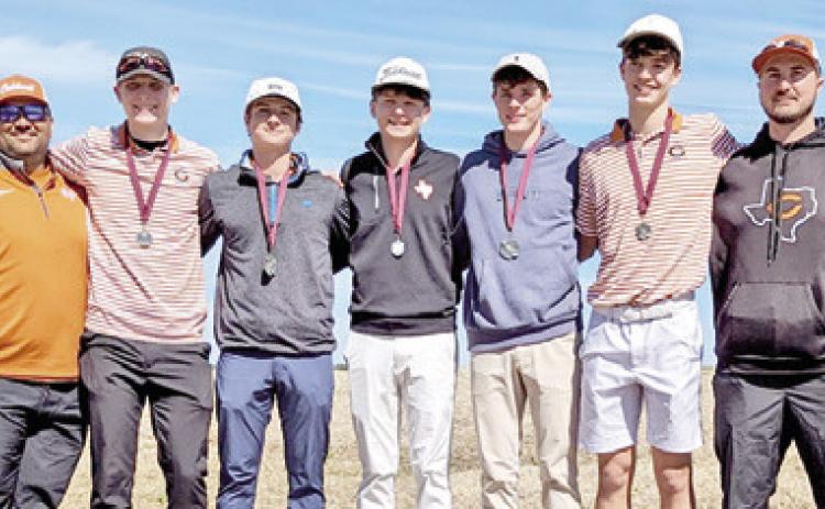 THE CALDWELL BOYS team includes, from left, coach Marcus Escalante, Harrison Novak, Caden Schluens, Cobey McCuller, Nathan Scott, Grant McManus and Coach Jacob Schaefer.