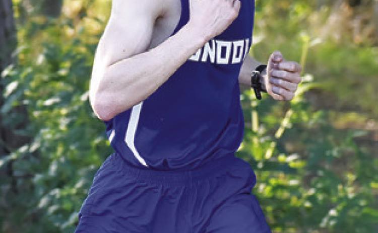 SNOOK’S ETHAN Janac placed fifth at last Saturday’s Caldwell Cross Country Invitational at Davidson Creek. Tribune photo by Roy Sanders