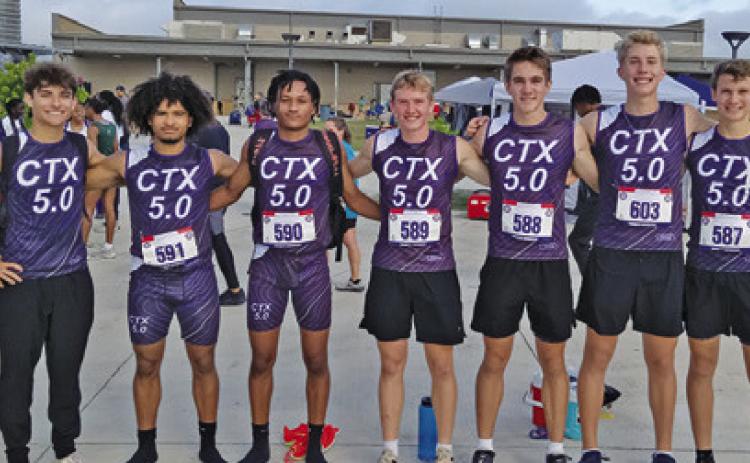 SPENCER ELLIS, LEFT, WILL be representing Caldwell at the AAU Junior Olympics later this month in Humble. He will be running in the Mens 17-18 4x800 relay and in the Mens 2K steeplechase.