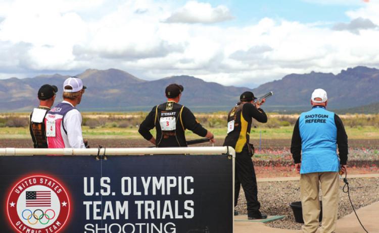 CALDWELL’S PHILLIP JUNGMAN SHOOTS a clay target during this weekend’s U.S. Olympic Team Trials for Shotgun. He finished second in Men’s Skeet with a score of 537 behind Vincent Hancock and qualified for the 2020 Summer Olympic Games in Tokyo, Japan.