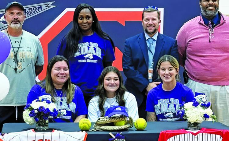 SOMERVILLE SOFTBALL PLAYER, Averie Hernandez, recently signed to play softball at Nelson University in Waxahachie.