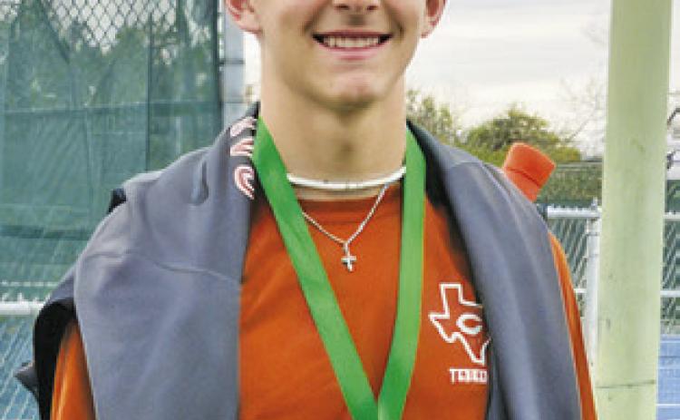 DYLAN CHAPMAN placed second in boys singles at the Taylor Varsity Tournament.