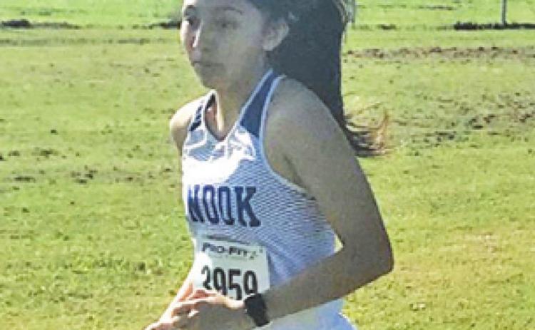 SNOOK’S PAOLA ARREDONDO placed 11th at the Cameron Cross Country Invitational #2 last Saturday, Sept. 26, with a time of 15:27.