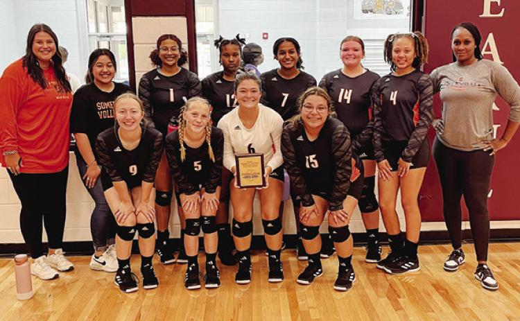 THE LADY YEGUAS WON THE consolation title at last week’s Hearne Volleyball Tournament.