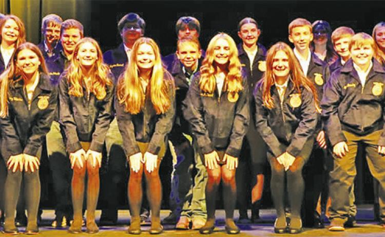 THE CALDWELL FFA CHAPTER recently gave out 43 jackets to its new members.