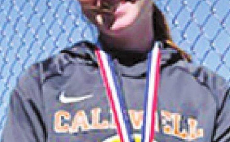 HOPE SAVAGE placed third in girls’ singles at the District 19-3A Tennis Tournament last week.