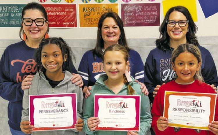 CALDWELL INTERMEDIATE SCHOOL students were recently recognized for their “Kindness,” “Perseverance” and “Responsibility” shown on campus.