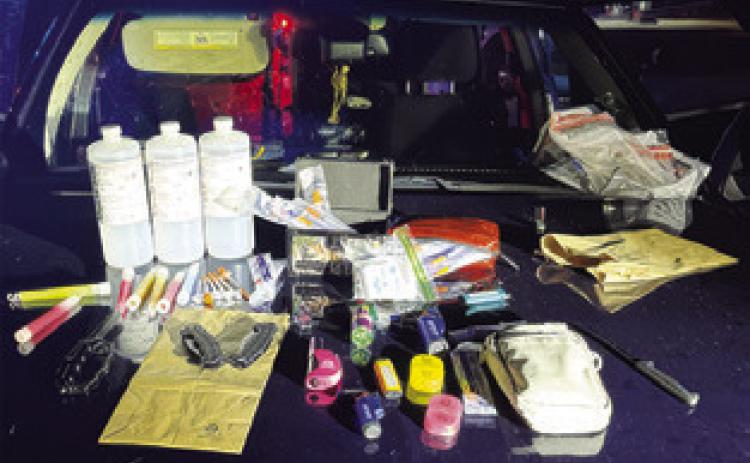THESE ITEMS WERE confiscated in a Sunday night drug arrest in Somerville.