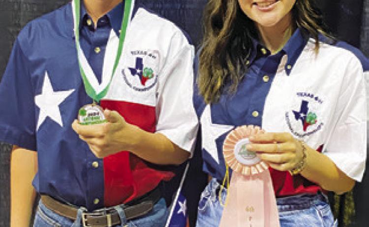 BURLESON COUNTY 4-H Shooting Sports Club members Barrett Warren and Lorelai Brown recently competed at the 4-H National Shooting Games in Grand Island, Nebraska.
