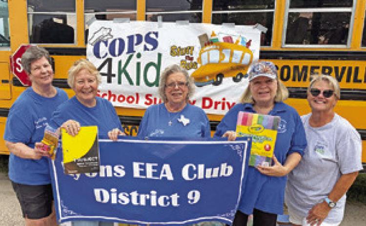 THE LYONS EDUCATION Extension Association participated in the Somerville Stuff the Bus fundraiser. Photo courtesy of Lyons EEA