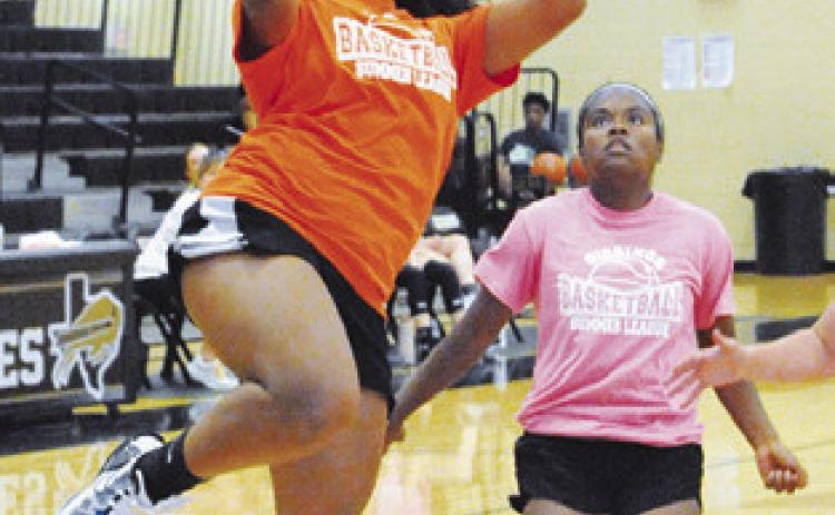 THE LADY HORNET Summer Basketball League Team won its first game over Giddings High School #1 last week. -- Tribune photo by Denise Squier