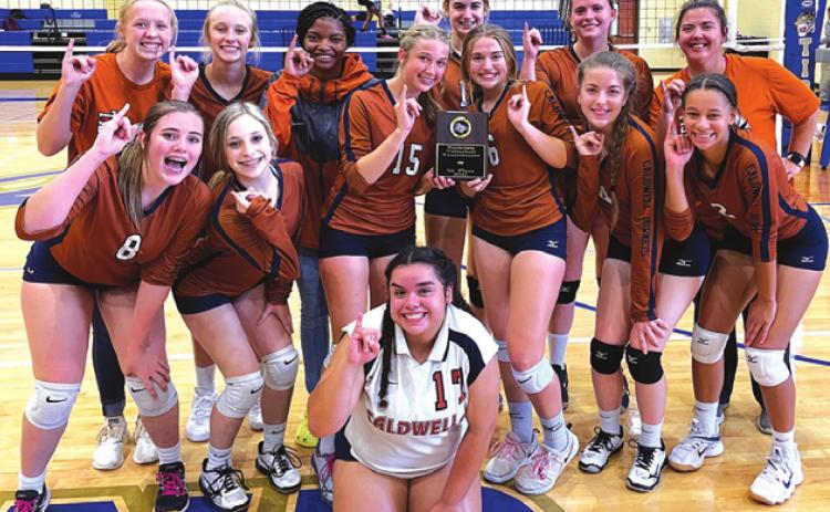 THE LADY HORNET JUNIOR VARSITY team won the Rockdale JV Tournament last weekend.
