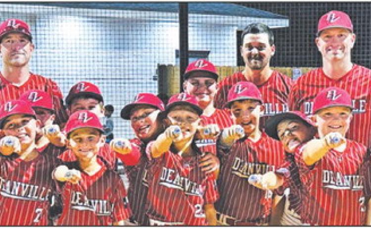 THE DEANVILLE REDS 10U Pony League All-Star Team is, from left, back, Brent Willard, Nathan Glidewell, Nathan Meier, Clayton Polasek, Jax Groce, front, Will LaSeur, Rowen Harris, Riggin Baldwin, Carson Ferrel, Ryker Chollett, Nick Glidewell and Ryan Burns. The team is coached by Head Coach Jeff Baldwin, Assistant Coach Nick Harris and Assistant Coach Lee Glidewell.