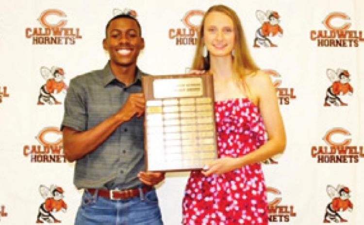 SPORTSMANSHIP AWARD winners were Dontavien Johnson and Macy Taylor.