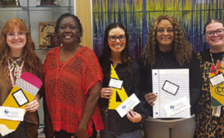 THE BURLESON COUNTY JUNETEENTH Association presented five Somerville ISD teachers with $100 awards through a Classroom Cash Giveaway to help teachers obtain classroom supplies, provide student enrichment opportunities and support innovative learning projects.